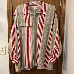 Arrow longsleeve striped button down, size 3X "big"